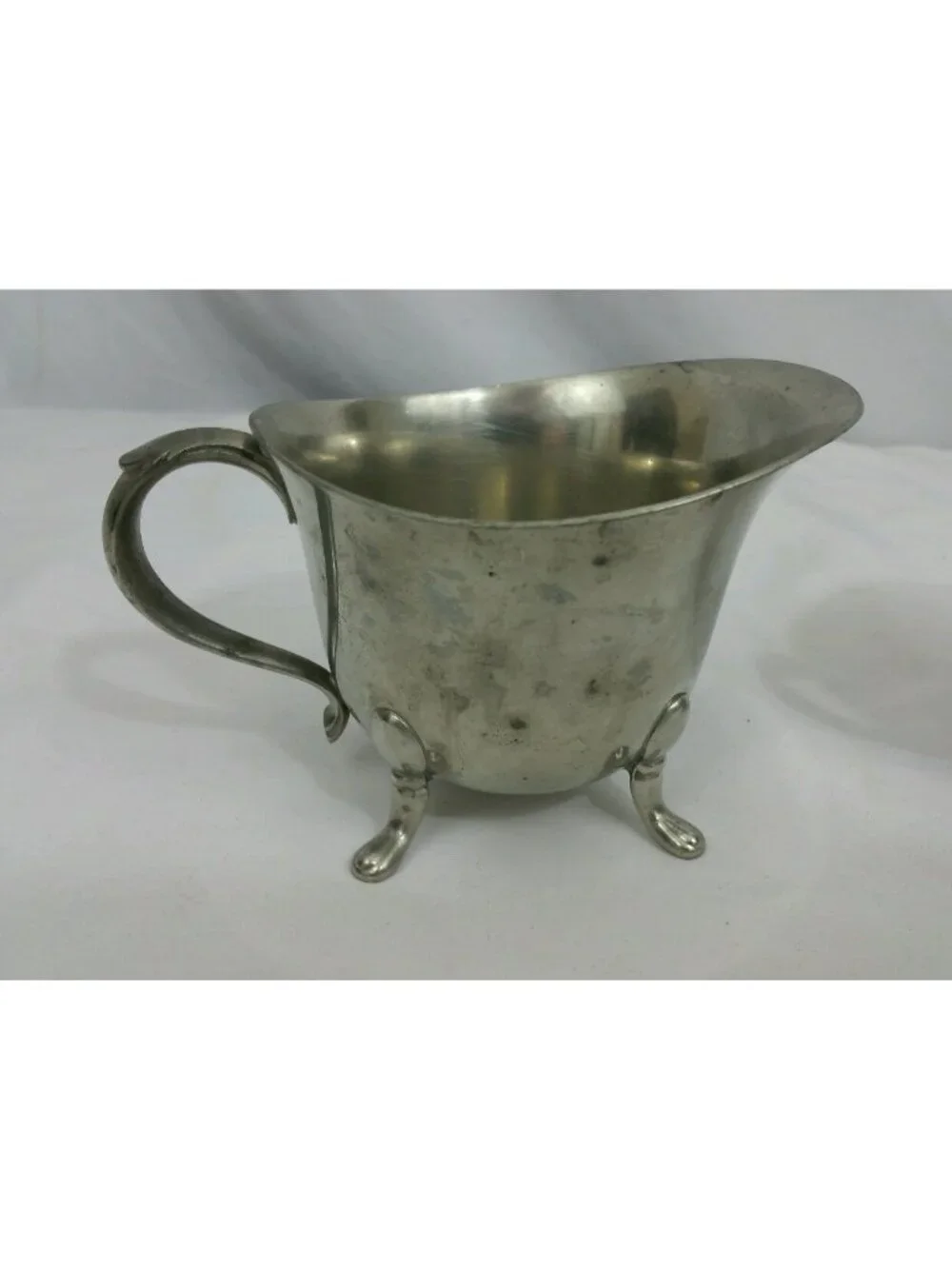 Revere Benedict Pewter Cream and Sugar Bowls Footed Service Set Metal Decor